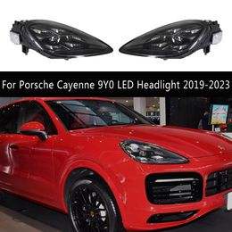 Car Styling Front Lamp DRL Daytime Running Light Streamer Turn Signal Indicator For Porsche Cayenne 9Y0 LED Headlight 19-23 Headlights