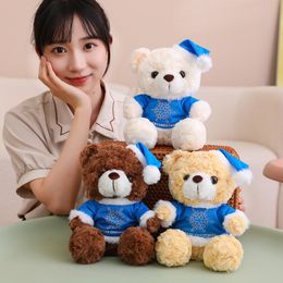 20-23CM New Christmas Teddy Bear Plush Toys Teddy Dolls Stuffed Soft for Children Girlfriend New Years Gifts