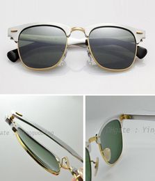 2021 top quality Retro real Aluminium Sunglasses Men Women Brand Designer gafas uv400 club Sun Glasses Shades lunette oculo sunglas5348351