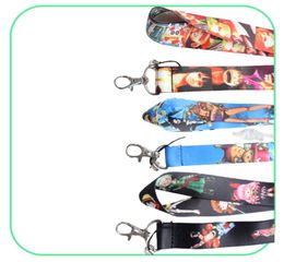 Whole 60 pcs Popular Cartoon Anime Mobile phone Lanyard Key Chains Pendant Party Gift Favours K0014707715