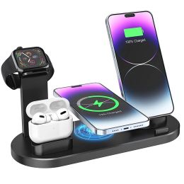 Chargers 4 in 1 Fast Wireless Charger 30W For iPhone 14 13 Apple Watch 8 Airpods 3 for Samsung Galaxy Xiaomi Huawei Charging Dock Station