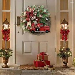 Decorative Flowers 1Pc Christmas Tree Decorations Durable Truck Wreath Decoration Festive Reusable Home Holiday