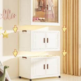 Hangers Storage Children Wardrobes Organizer Bedroom Plastic Children Wardrobes Girls Placard Enfant Home Furniture MR50CW