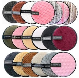 Reusable Makeup Remover Pads Wipes 20pcs Microfiber Make Up Removal Sponge Cotton Cleaning Pad Tool8894730