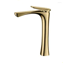 Bathroom Sink Faucets Athroom Faucet Brass Basin Cold And Water Mixer Tap Deck Mounted Brushed Gold