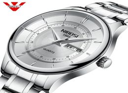 Nibosi Mens Watches Top Brand Luxury Male Clock Steel Leather Display Week Date Fashion Quartz Watch Business Men Wrist Watch5415766