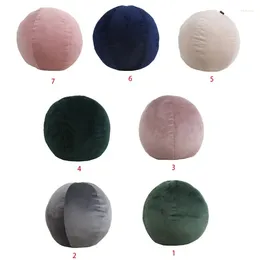Pillow Nordic Style For Creative Round Ball Throw Soft Plush Solid Color Ve Drop