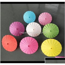 Umbrellas Household Sundries Home Garden Drop Delivery 2021 Bridal Parasols Colorf Paper Chinese Mini Craft Umbrella Diameter 2030406 Dhiac