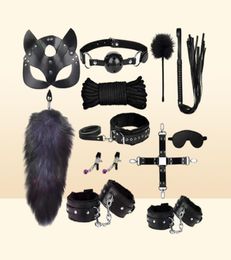 Leather Fun Sm Binding Plush Ten Piece Set 1 of Adult Alter Training Supplies Handcuffs and Foot Cuffs 8BF84944097