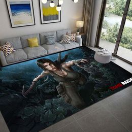 LARGE SIZE Game Tomb-Raider Carpet for Living Room Bedroom Entrance Floor Mat Game Home Decor Carpet Bathroom Anti-slip Rug Gift