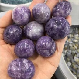 Decorative Figurines High Quality 20-30mm Healing Crystals Gemstone Natural Purple Lepidolite Tumbled Stones Quartz For Aquarium Decoration