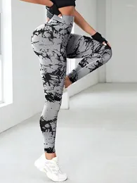 Active Pants CHRLEISURE Seamless Jacquard Yoga Elastic BuLift Scrunch Workout Tights Women Slim Sports Leggings Fitness