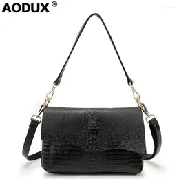 Evening Bags 2024 Alligator Pattern Fashion Genuine Leather Women's Shoulder Female Small Handbag Ladies' Cross Body Messenger Bag