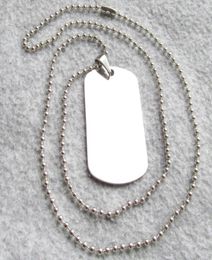 100setslot Stainless Steel Army Dog Tags with 24quot Bead Chains Together by DHL Whole3217721