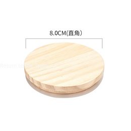 Universal Reusable Easy Clean Drinkware Home Office Bamboo Cup Cover Round Lid Leakproof Drinking Solid Kitchen Coffee Mug