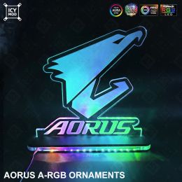 Towers ARGB AORUS Figure 5V3Pin GIGABYTE Eagle Belief Chassis Decoration Aorus PC LED Rainbow Lighting MOD Acrylic Lighting Panel