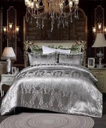 Luxury designer bedding sets sation silver queen bed comforters sets cover embroidery europe stylish king size bedding sets8559763