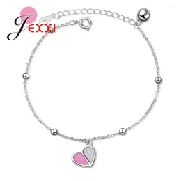 Charm Bracelets 925 Sterling Silver Romantic Sweet With Heart Shaped Christmas Gifts For Girlfriend Women Anniverary Jewellery