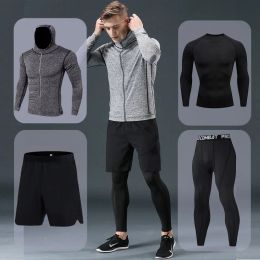 Sets Men's Running Sets Quickdrying Breathable Stretch Sweatpants winter Gym Compression men Jogging Fitness training Sports Suits