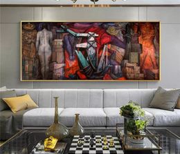 Famous Painting Wall Art Poster And Prints Jorge Gonzalez Camarena mural Liberacion Pictures for Living Room Cuadros Decoration8580308
