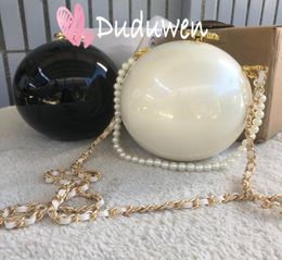 party gift doubleC box Fashion earphone Organisation 13cm acrylic ball with chain and pearl handle classic partybag with 2016pr8511810