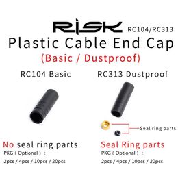 RISK 10pc 4/5mm Bicycle Brake Cable End Cap With Seal Ring Parts Outer Cable Tube End Tip Cap For MTB Road Bike Derailleur Brake