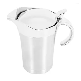 Bowls Gravy Boat Kitchen Stainless Steel Double Wall Insulated Sauce Jug With Lid (750Ml)