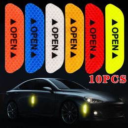 Car Door Stickers Tape Reflector Exterior Sticker Auto Driving Safety Reflective Strips Fender Warning Bumper Strip Open Sticker