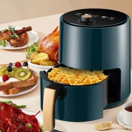 Fryers 4L Smart Electric Air Fryers Large Capacity Automatic Household Multi 360°Baking LED Touchscreen Deep Fryer Without Oil