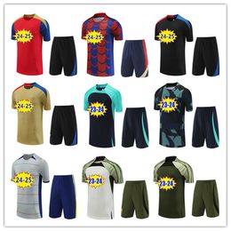 23 24 25 Lewandowski F. De Jong Tracksuit Soccer Jerseys Treining Suit de 2023 2024 2025 Pedri Gavi Mangas curtas Treno de trajes