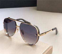 New popular sunglasses limited edition eight men design K gold retro pilots frame crystal cutting lens top quality7651739