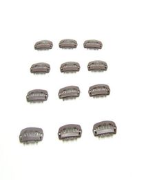 Smallest 24cm 6 Teeth Hair Clips for Hair ExtensionsToupees ClipsHair Extension ToolsLight Brown100pcs1995437