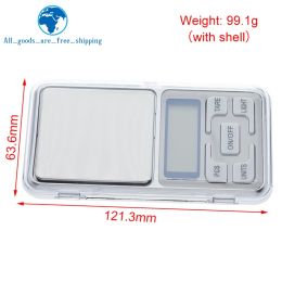 TZT Mini Digital Scale 100/200/300/500g 0.01/0.1g High Accuracy Backlight Electric Pocket For Jewellery Gramme Weight For Kitchen