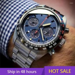 Wristwatches 2024 Men's Watch Smart Stainless Steel Strap Finish Machining Commerce Chronograph Quartz