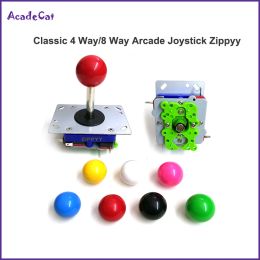 Games Free shipping Classic 4/8 way Arcade Game Joystick Zippyy Game jamma Mame Stick Multi color Ball Replacement