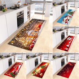 Christmas series kitchen floor mats home bedroom living room corridor entrance door mat bathroom non-slip