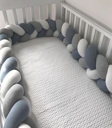 3M Baby Bed Bumper Protector Infant Cradle Pillow Cushion Braid Knot Bumper Crib Bumper Tour De Lit Bebe Tresse Room Decor253k4403697