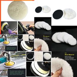 New 2024 Wool Polishing Pad For Polisher Machine Waxing Polishing Buffing Car Paint Care Polisher Pads For Car Polisher 4/5/6/7Inch