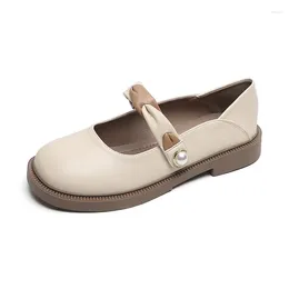 Casual Shoes Round Toe Thick-soled Mary Jane Women Flats Large Size 34-43