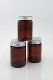 20 X 200ml Empty Amber PET Jar With Aluminum Cap Seal01233588208