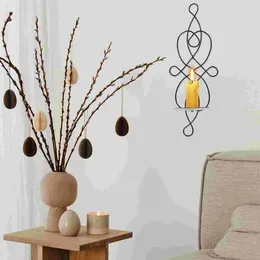 Candle Holders Vase Holder Metal Ornament Chic Wall Hanging Stick Tealight Sconce Delicate Candlestick