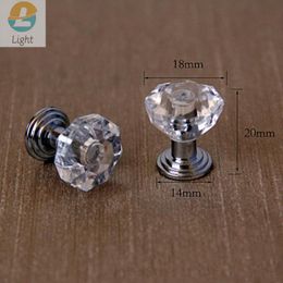 10Pcs Acrylic Crystal Knobs Cupboard Drawer Pull Handle Door Knob Diamond Cabine