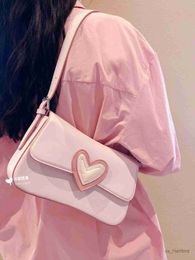 Torebki różowe serce damskie torby na ramię Mała kwadratowa klapka pod pachami moda miłość damskie torba pod pachami Torebki żeńskie torebki torebki