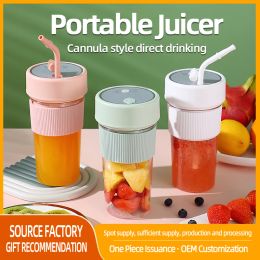 Juicers Portable Juicer Blender with Straw USB Rechargeable Mini Juicer Cup Wireless Electric Juice Machine for Shakes Fruit Vegetable