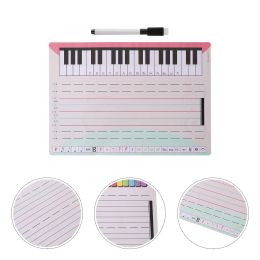 Dry Erase Music Staff Lap Whiteboard Portable Piano Keyboard Musical Note Teaching Magnetic