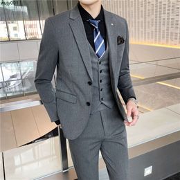 Mens Business Leisure Piece Set Professional Formal Suit Version of Best and Wedding