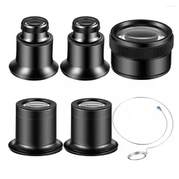 Watch Repair Kits 5 Pcs Jewelers Loupe Portable Monocular Magnifier 10X 20X Eye Loop Magnifying Glass Monocle For Lens