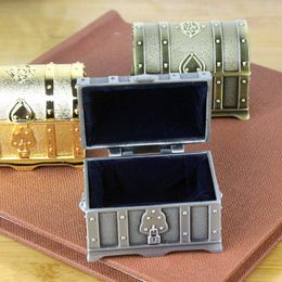 Size 7x5x5cm Vintage Jewellery Box Metal Art Craft Pirates Treasure Chest Trinkets Storage Organiser Gift Package Toy Case Casket