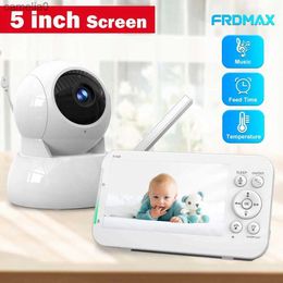 Baby Monitors 5-inch video baby monitor wireless bidirectional audio night vision indoor PTZ camera 2.4G WiFi Mother Kids video surveillance cameraC240412