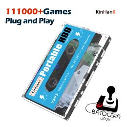 Consoles Kinhank 500G HDD With 111000 Retro Games For SEGA SATURN/Mame/DC Portable External Hard Drive Disc for Windows/Mac